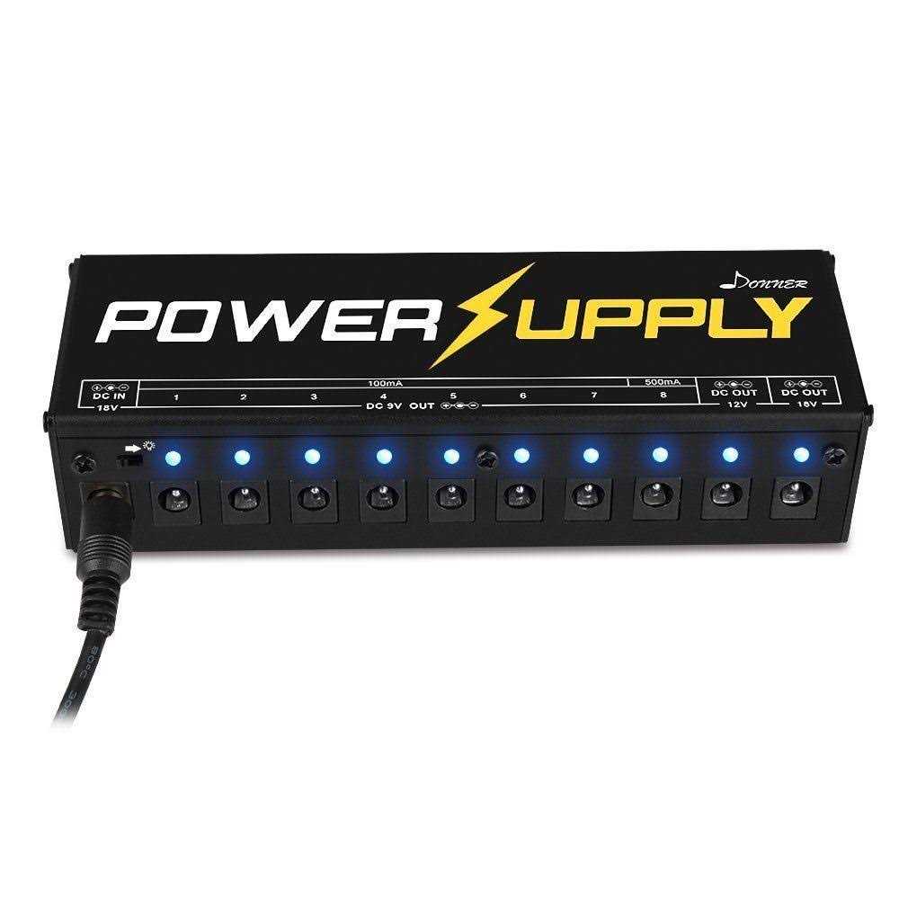 Donner DP-1 Guitar Power Supply 10 Isolated DC Output for 9V/12V/18V Effect Pedal - Cheap Fitting