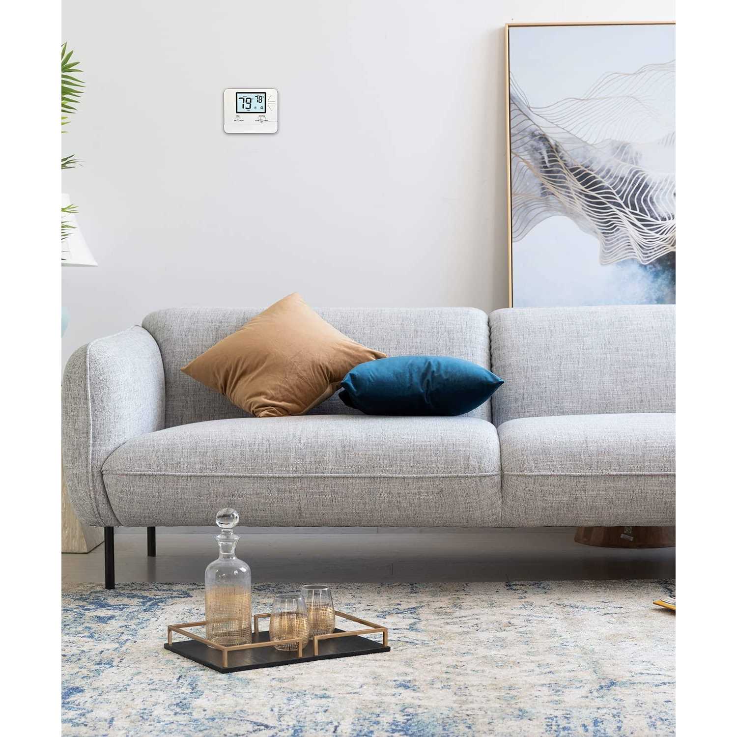 Heagstat Non Programmable Thermostats for Home 1 Heat/ 1 Cool - Cheap Fitting