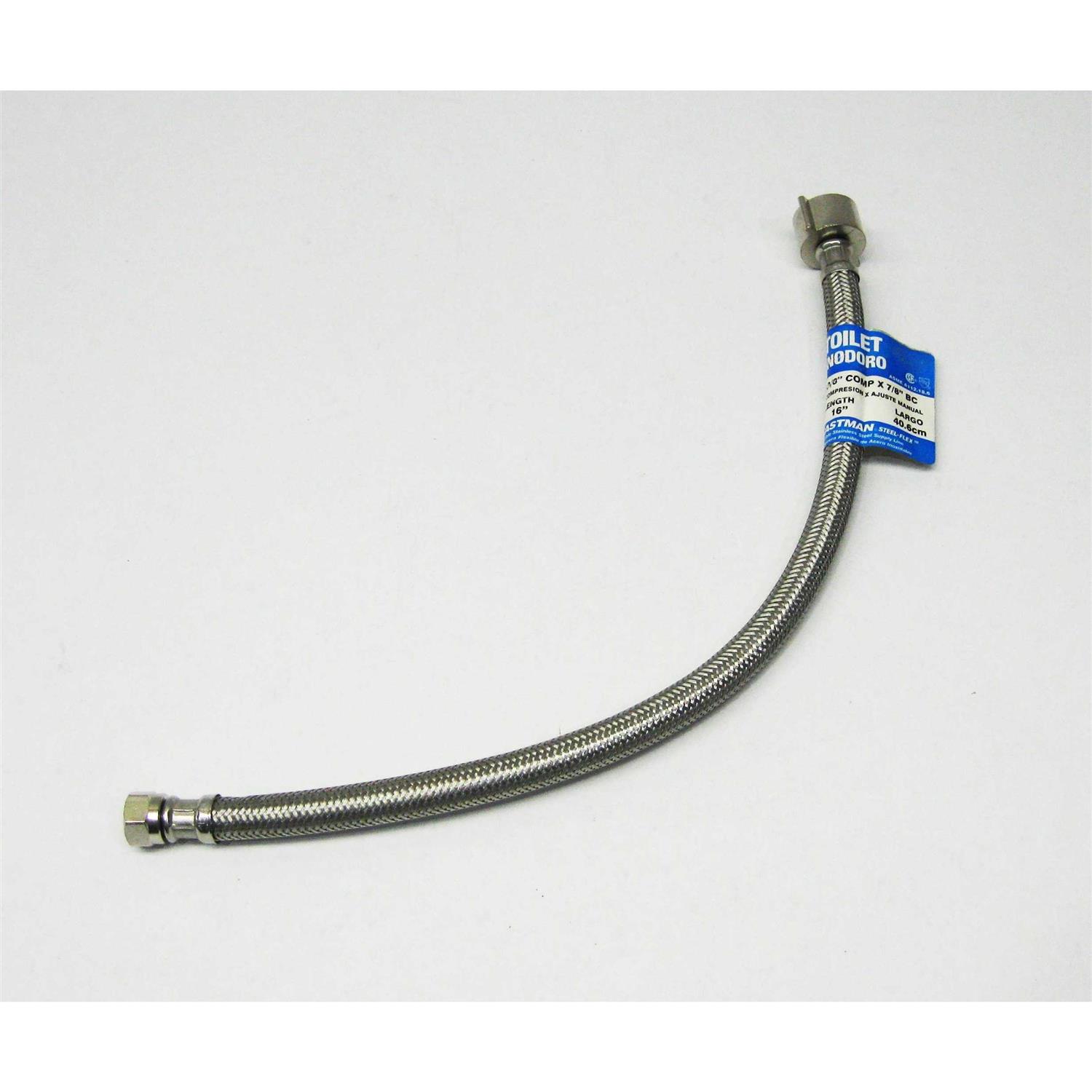 Eastman 48089 Braided Stainless Steel Pipe Fittings & Couplers Toilet Connector - Cheap Fitting