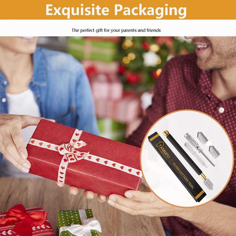 TAMUFU Glass Cutters Tool for Thick Glass Mirror Tile Mosaic Cutting 2-20mm Cutting Range - Cheap Fitting