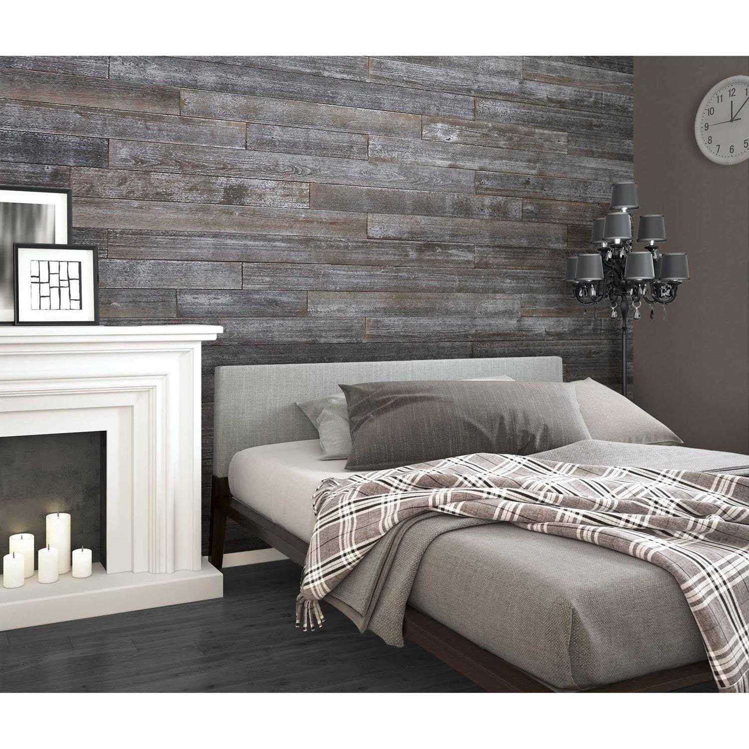 Design Innovations 4.3125-in x 4-ft Painted Gray Spruce Pine Fir Wall Plank 51007 - Cheap Fitting