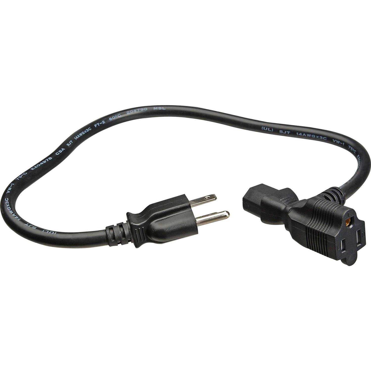 Hosa PWD-402 Piggyback IEC C13 to NEMA 5-15P Power Cord - Cheap Fitting