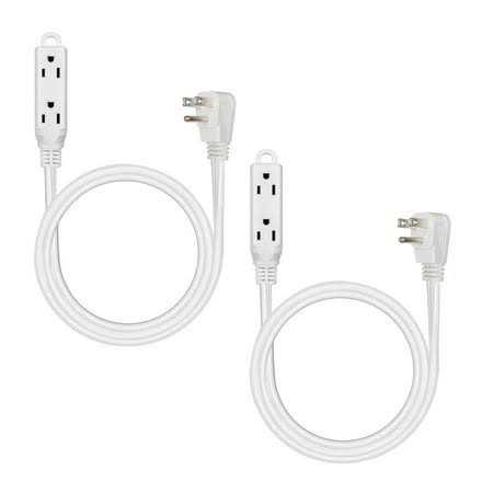 Dewenwils 3 Outlet Extension Cord with Flat Plug 16/3 Awg Grounded Power Cable for Indoor Use - Cheap Fitting