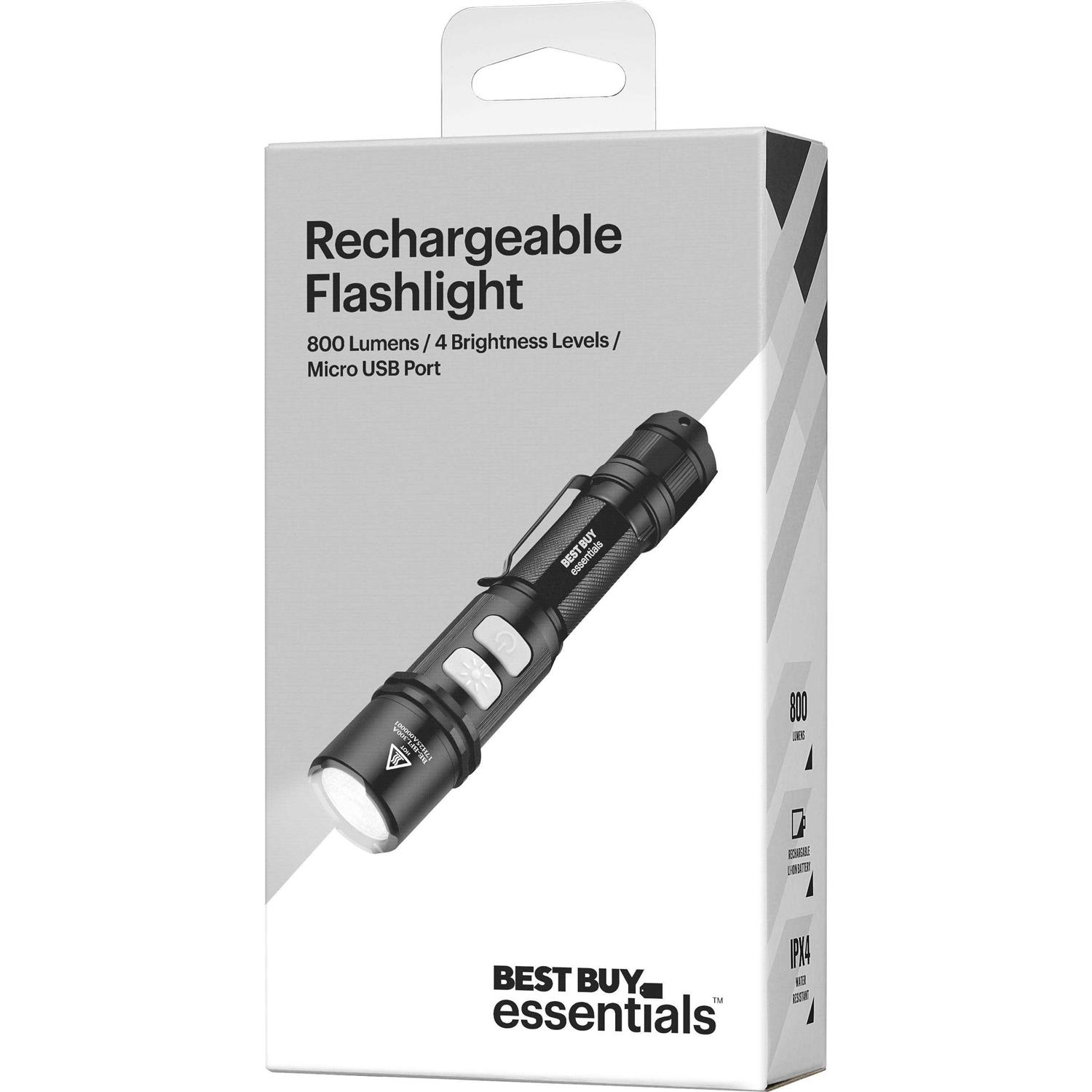 Best Buy essentials 800-Lumen Rechargeable LED Flashlight - Cheap Fitting
