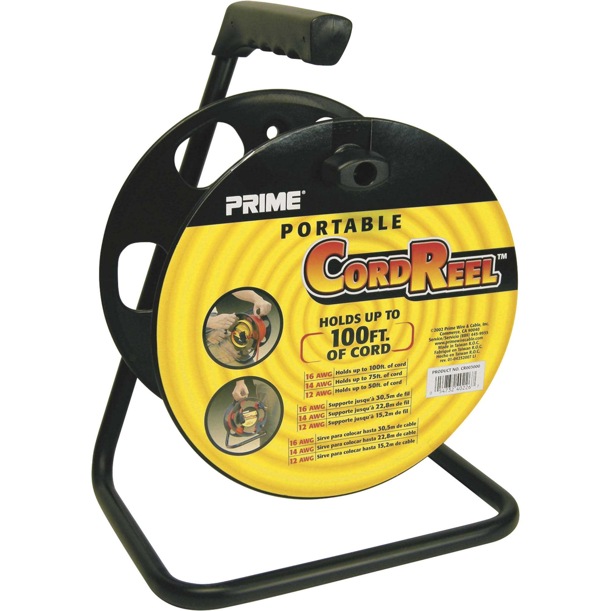 Prime CR003000 Cord Storage Reel with Metal Stand - Cheap Fitting