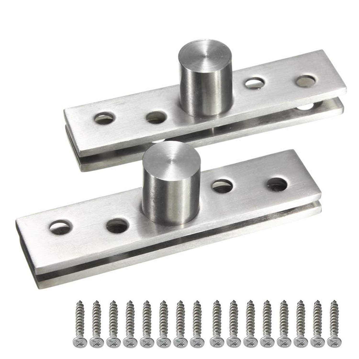 Jiangshen 2pcs Pivot Hinge Rotating Hinge 360 Degree Stainless Steel Concealing Hinges Door Pivot Hinges Up Down Shaft - Cheap Fitting