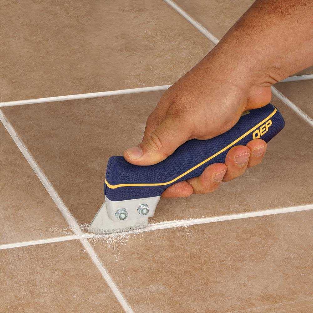 QEP Professional Handheld Grout Saw with Blade Storage and 2 Blades for Cleaning, Stripping and Removing Grout 10093 - Cheap Fitting