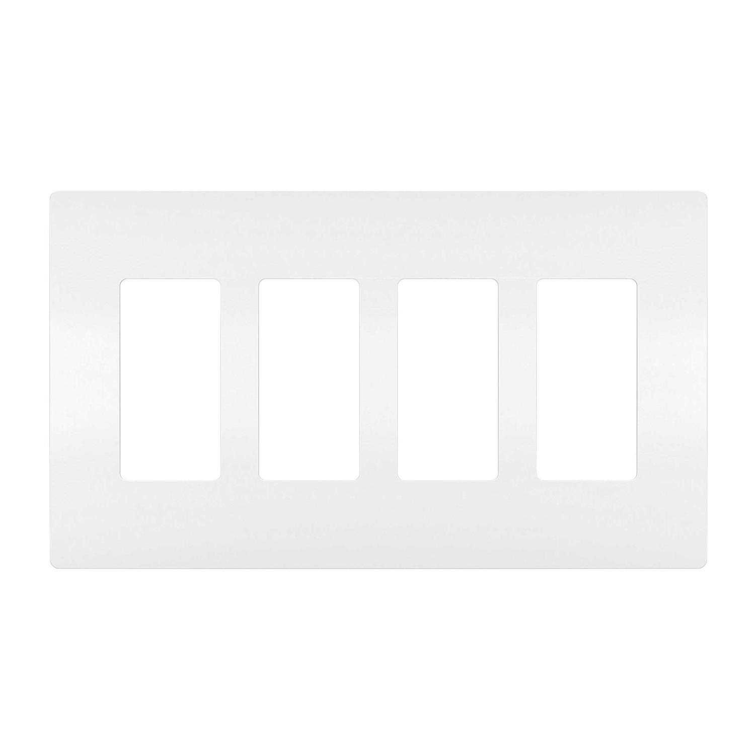 radiant Four-Gang Screwless Wall Plate - Cheap Fitting