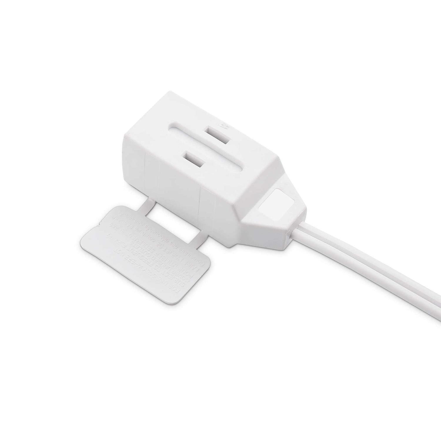 Cable Matters 2-Pack 16 AWG 2 Prong Extension Cord with Tamper Guard - Cheap Fitting