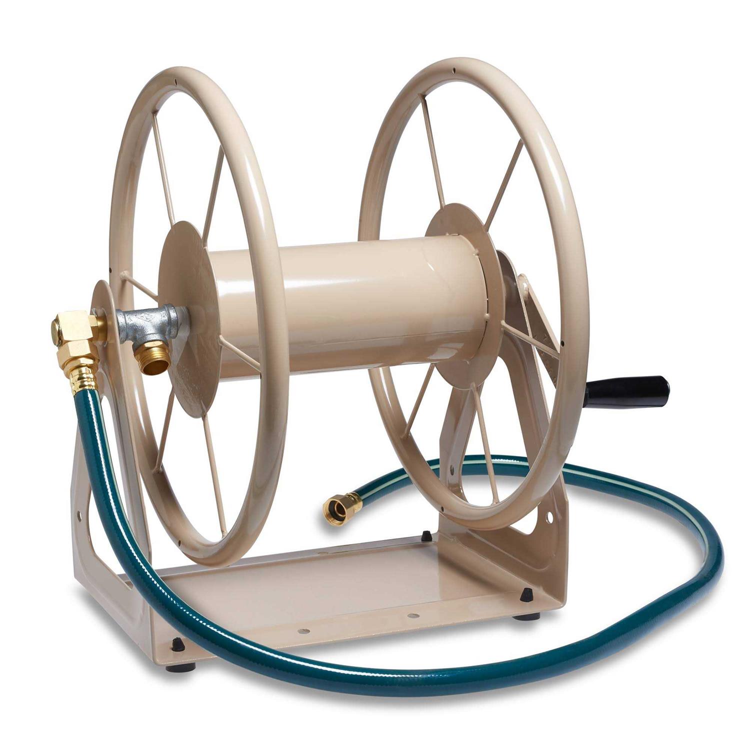 Liberty Garden 200′ Steel 3 in 1 Hose Reel - Cheap Fitting