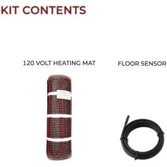 LuxHeat Radiant Electric Floor Heating Mat Kit Programmable Thermostat & Installation Monitor 120v - Cheap Fitting