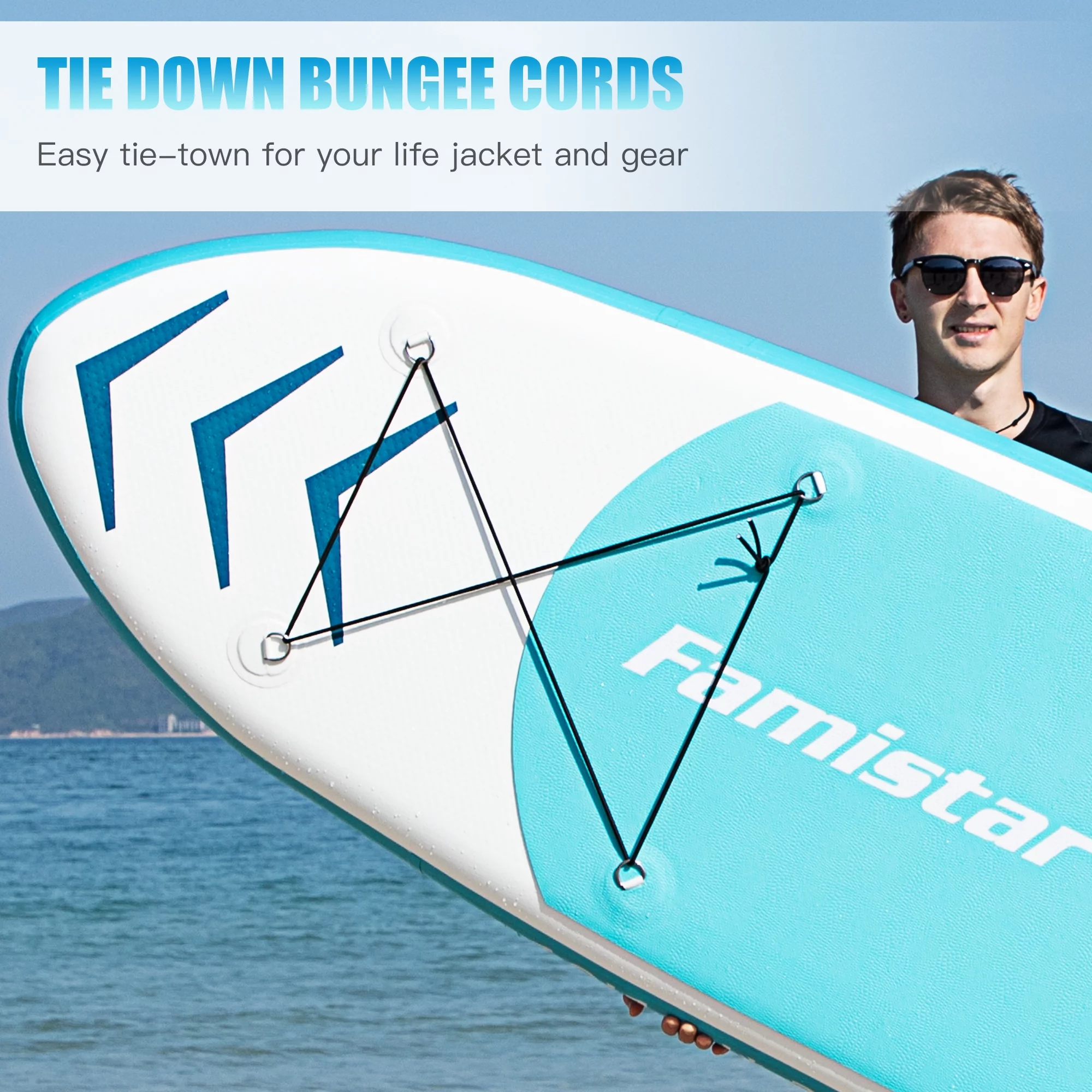 Famistar 10' Inflatable Stand Up Paddle Board 6