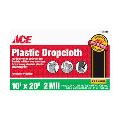 Ace 1431683 Drop Cloth 20 ft L - Cheap Fitting