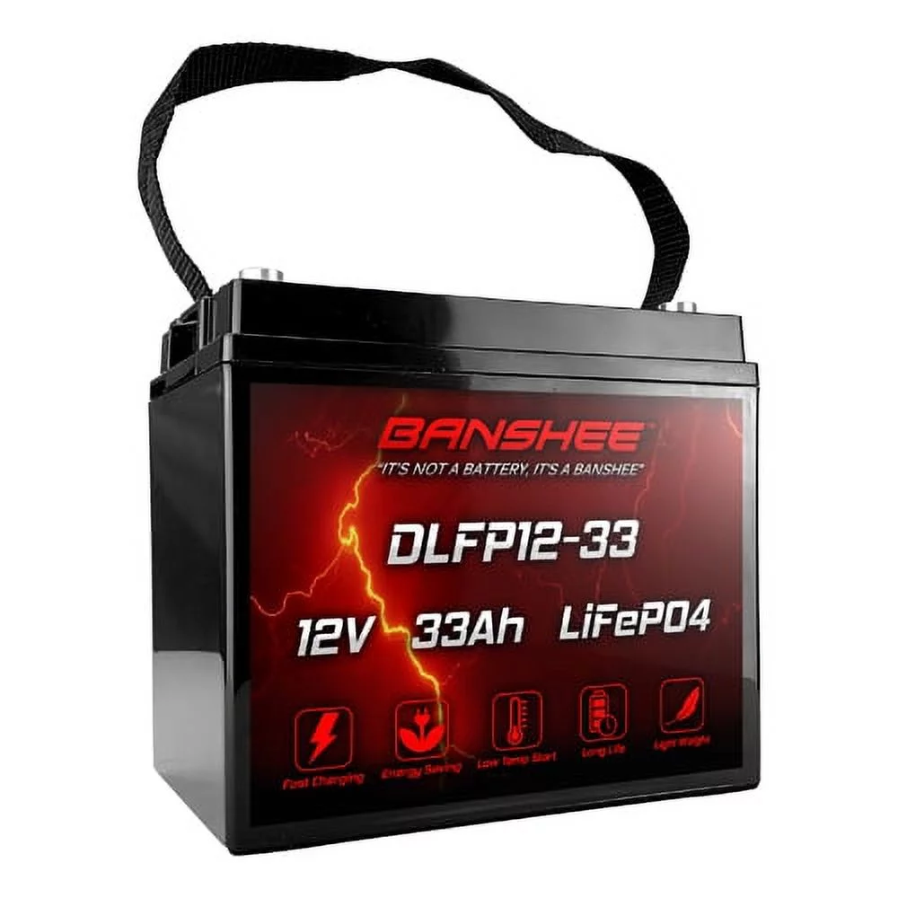 12 Volt 35 AMP Lithium Battery replaces VRLA AGM Sealed Lead Acid batteries and Multipurpose for 33Ah 34Ah 36Ah - Cheap Fitting