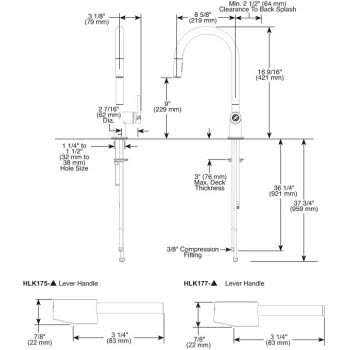 Brizo Odin Pull-Down Kitchen Faucet W/ Arc Spout 63075LF-BLLHP - Cheap Fitting