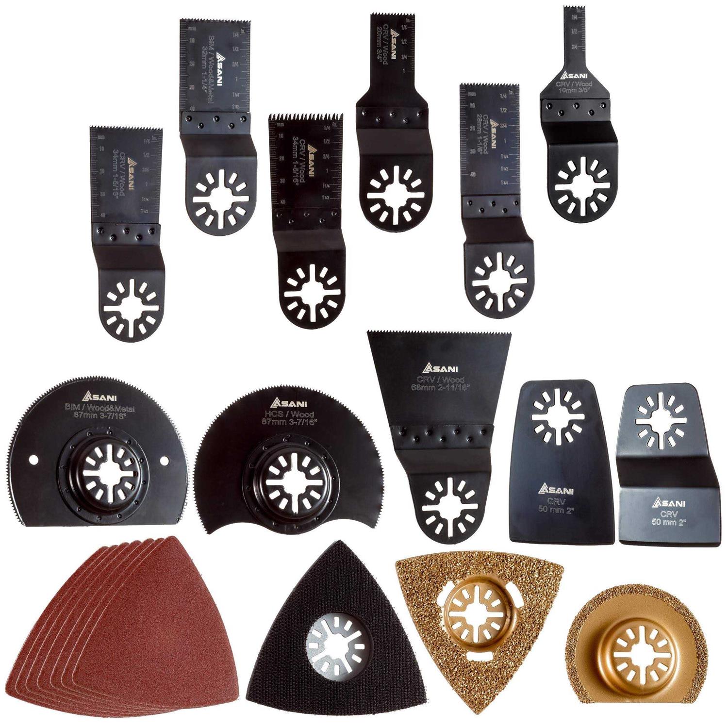 Asani 24-Piece Oscillating Multi-Tool Saw Blades and Accessories Set - Cheap Fitting