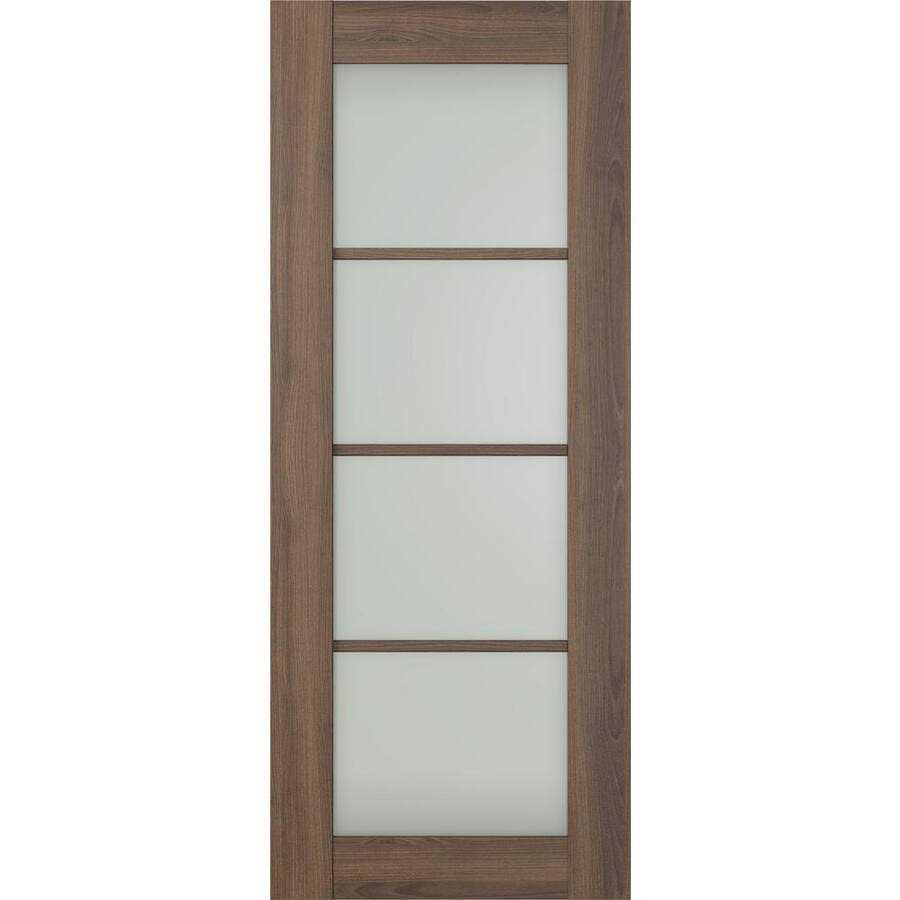 Paneled Wood and Glass Prefinished Avon 4-Lite Standard Door Belldinni Door - Cheap Fitting