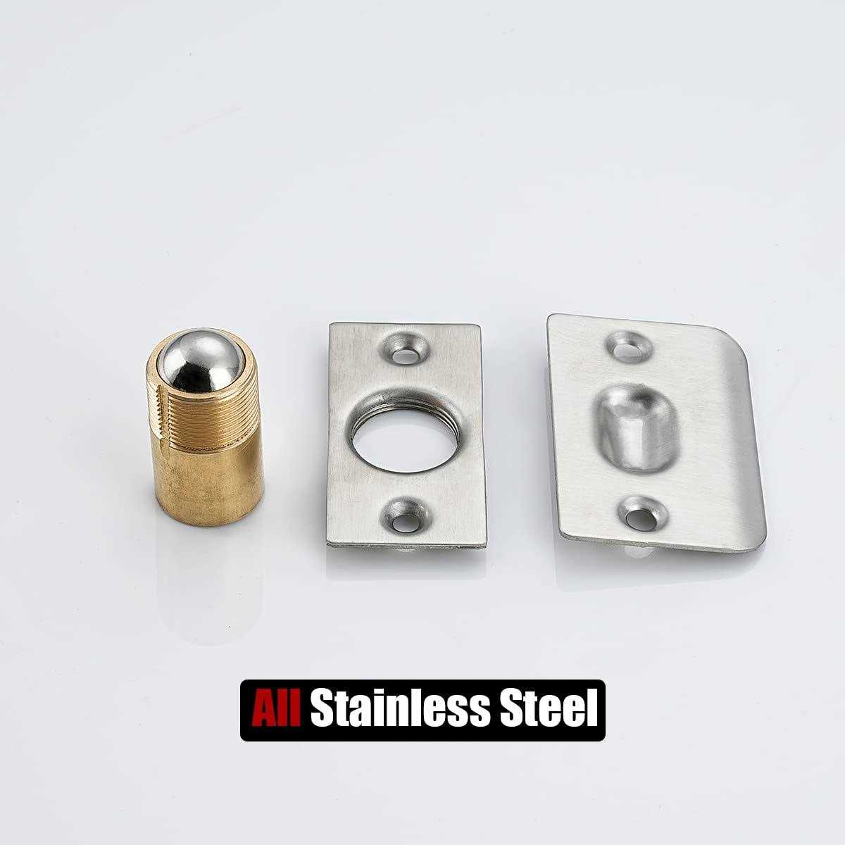 JQK Closet Door Ball Catch Hardware Stainless Steel Catch Adjustable with Strike Plate HBC100-P2 - Cheap Fitting