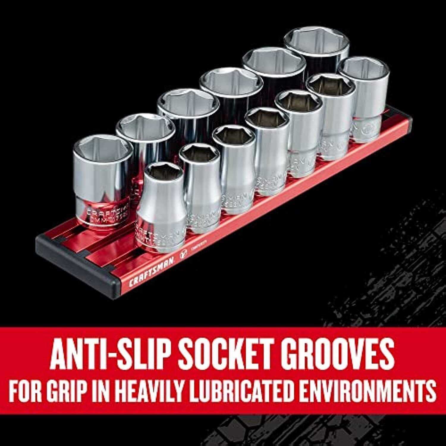 Craftsman V-Series 1/2 in. Drive Metric 6 Point Socket Set 13 pc - Cheap Fitting