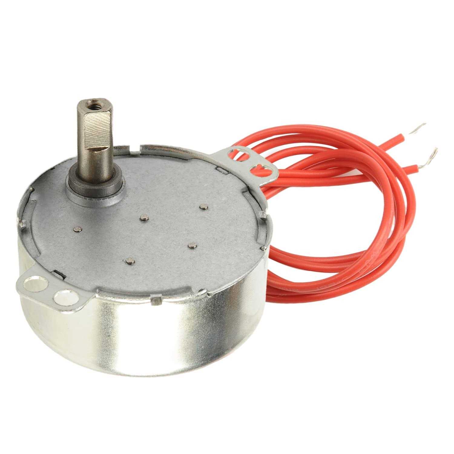 Fielect Synchronous Motor AC 12V 5-6RPM Turntable Motor CW/CCW Direction 4W TYC-50 Double Flat Tapping Shaft - Cheap Fitting