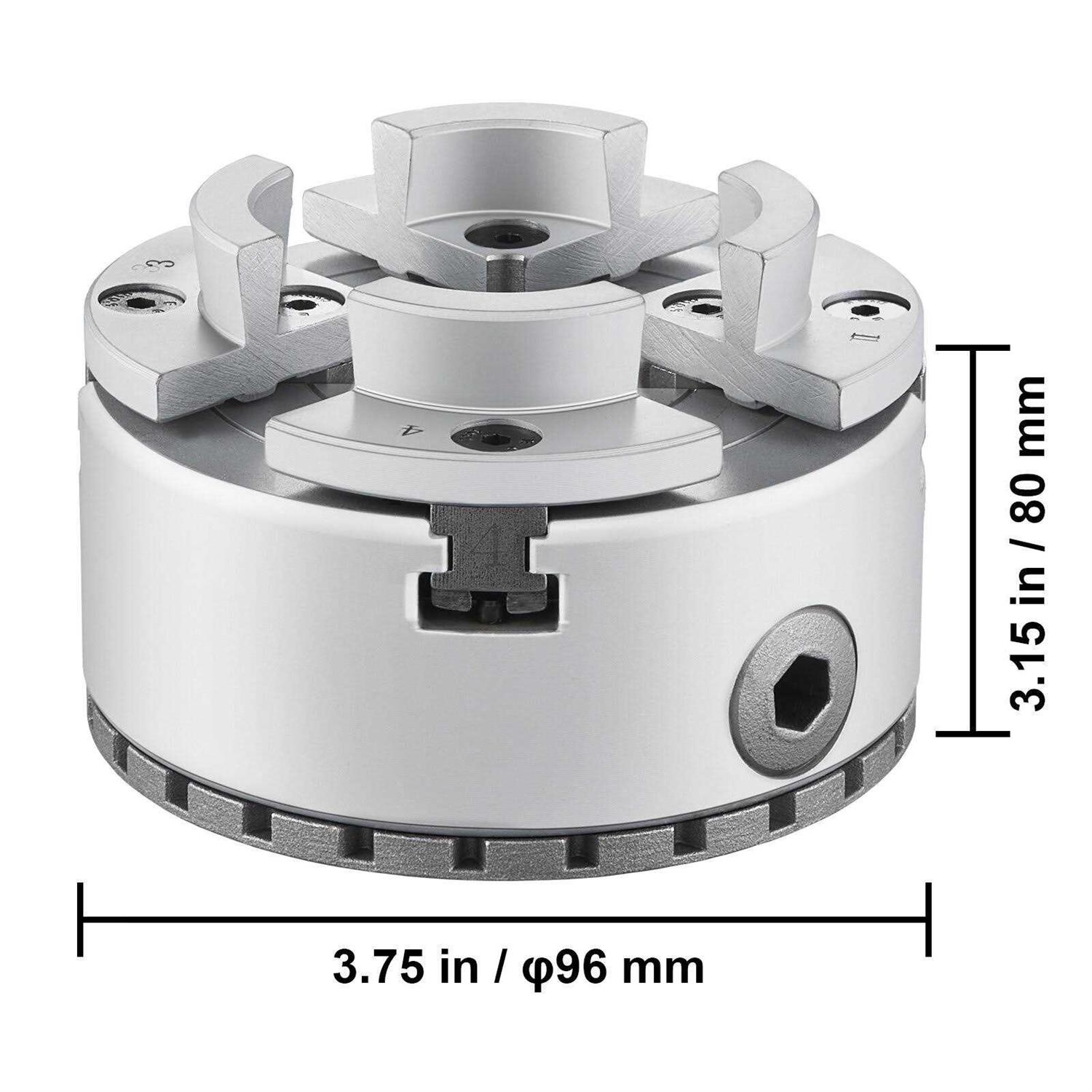 Vevor Kp965 Lathe Chuck 4-Jaw 3.75 inch Diameter Metal Lathe Chuck Turning Machine Accessories with 5 Sets of Jaws - Cheap Fitting