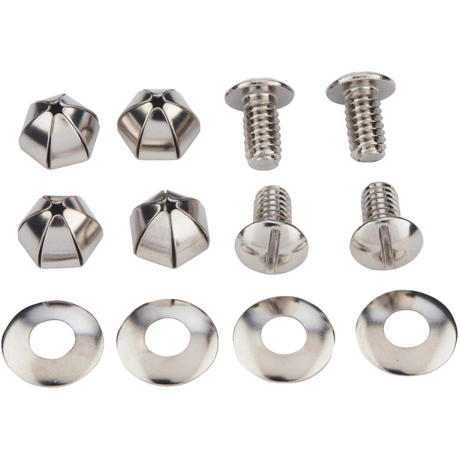 Custom Accessories License Plate Fasteners Silver Metal - Cheap Fitting