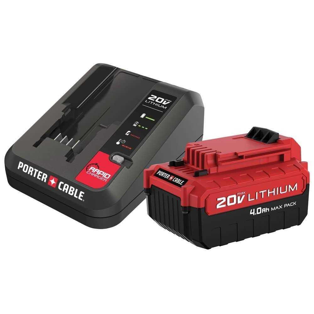 Porter-Cable PCC685LCK 20V MAX 4 Ah Lithium-Ion Battery and Rapid Charger Starter Kit - Cheap Fitting
