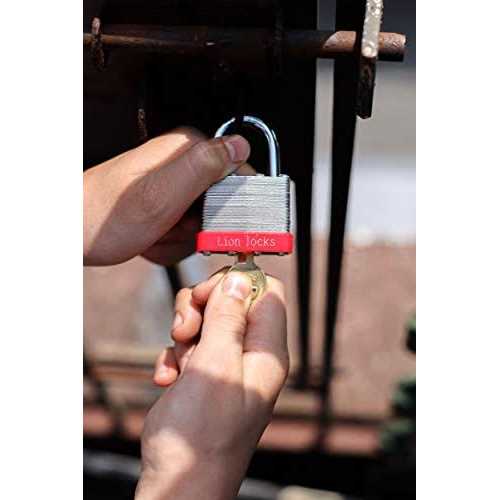 Lion Locks Keyed-Alike Padlocks w Shackle Keys - Cheap Fitting