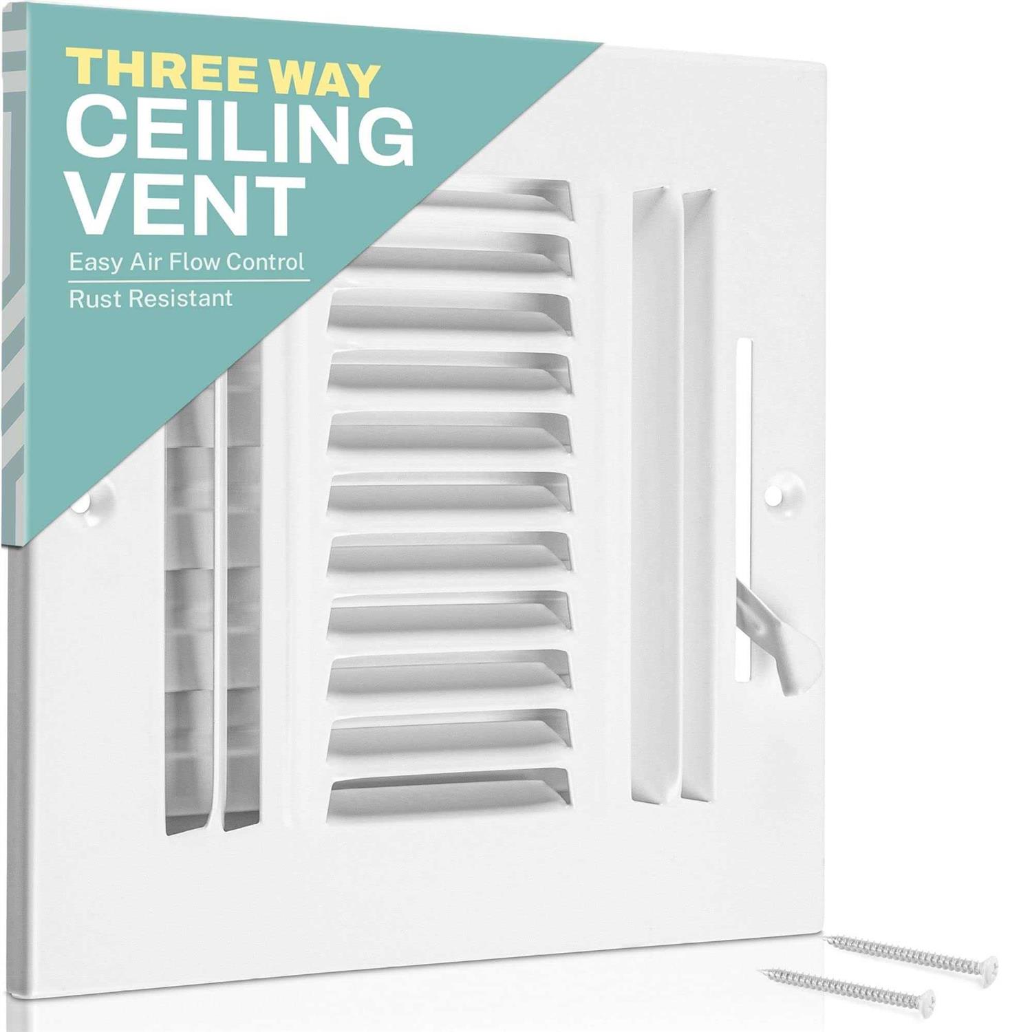 Home Intuition Ceiling Register Air Vent Covers for Home Ceiling or Wall - Cheap Fitting