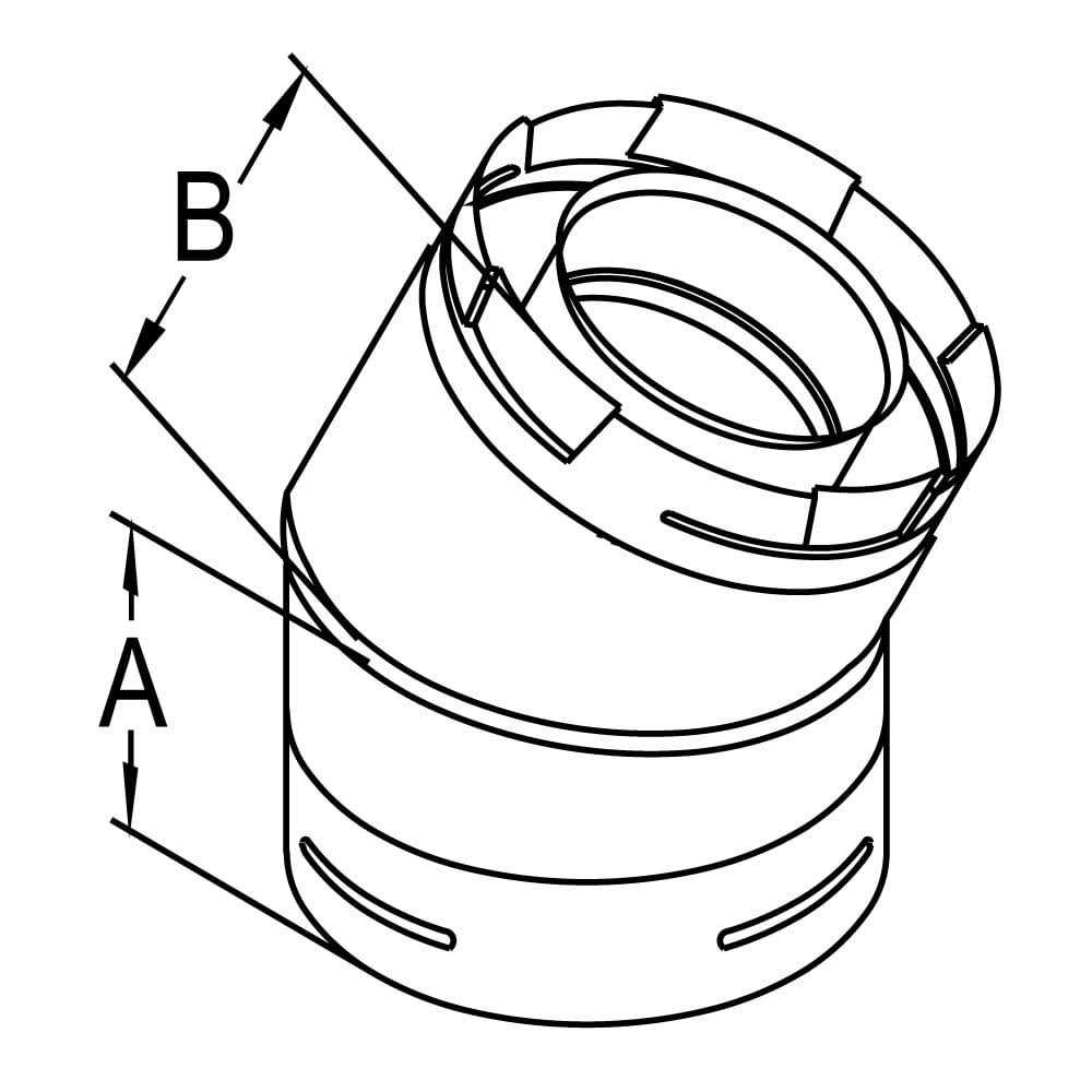 DuraVent 45-Degree DirectVent Pro Elbow - Cheap Fitting