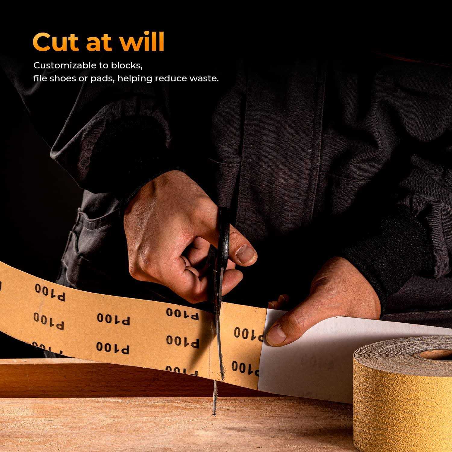 60-1000 Grit Sandpaper Roll - Cheap Fitting