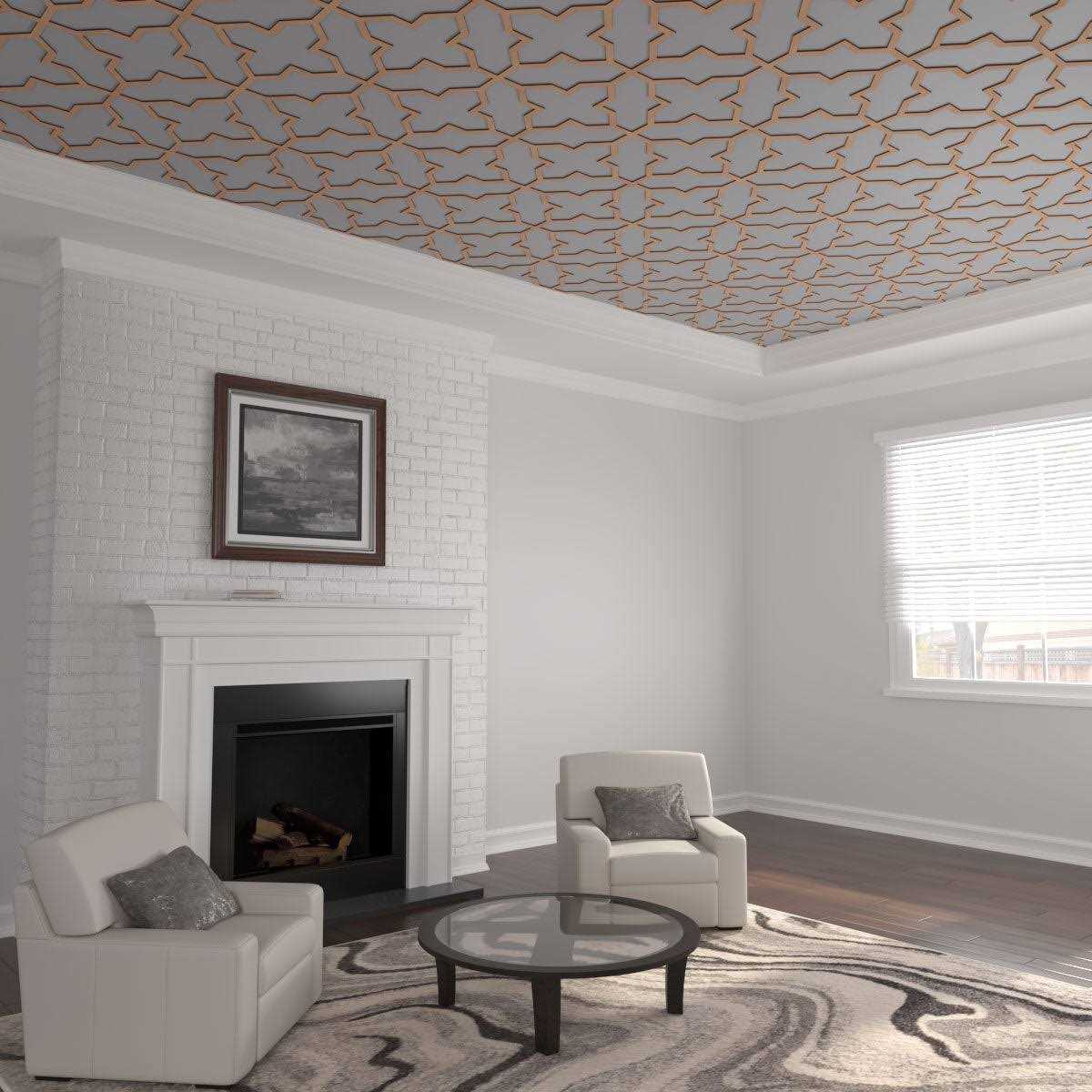 Laird Decorative Fretwork Wood Ceiling Panels - Cheap Fitting