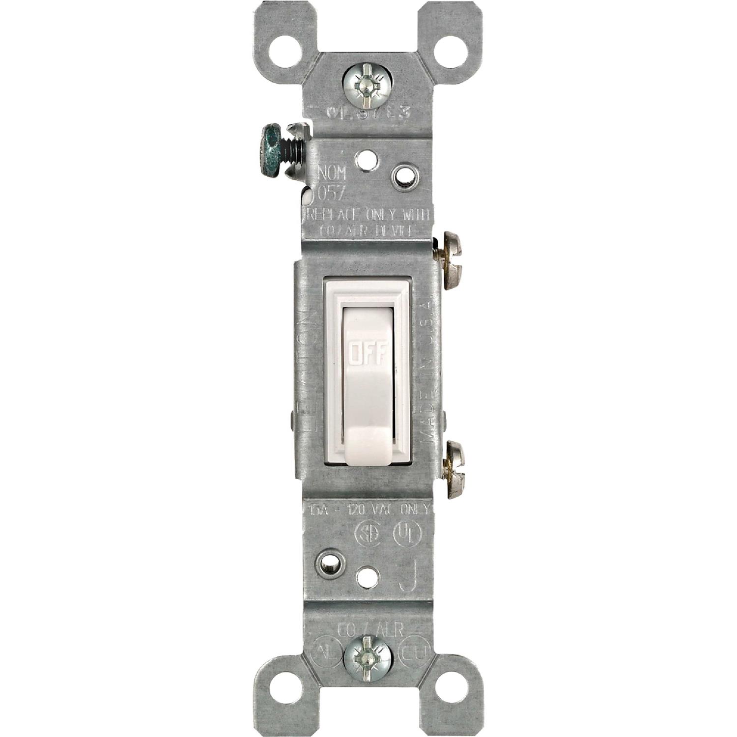Leviton 2651-2W Toggle CO/ALR Single-Pole AC Quiet Switch White - Cheap Fitting