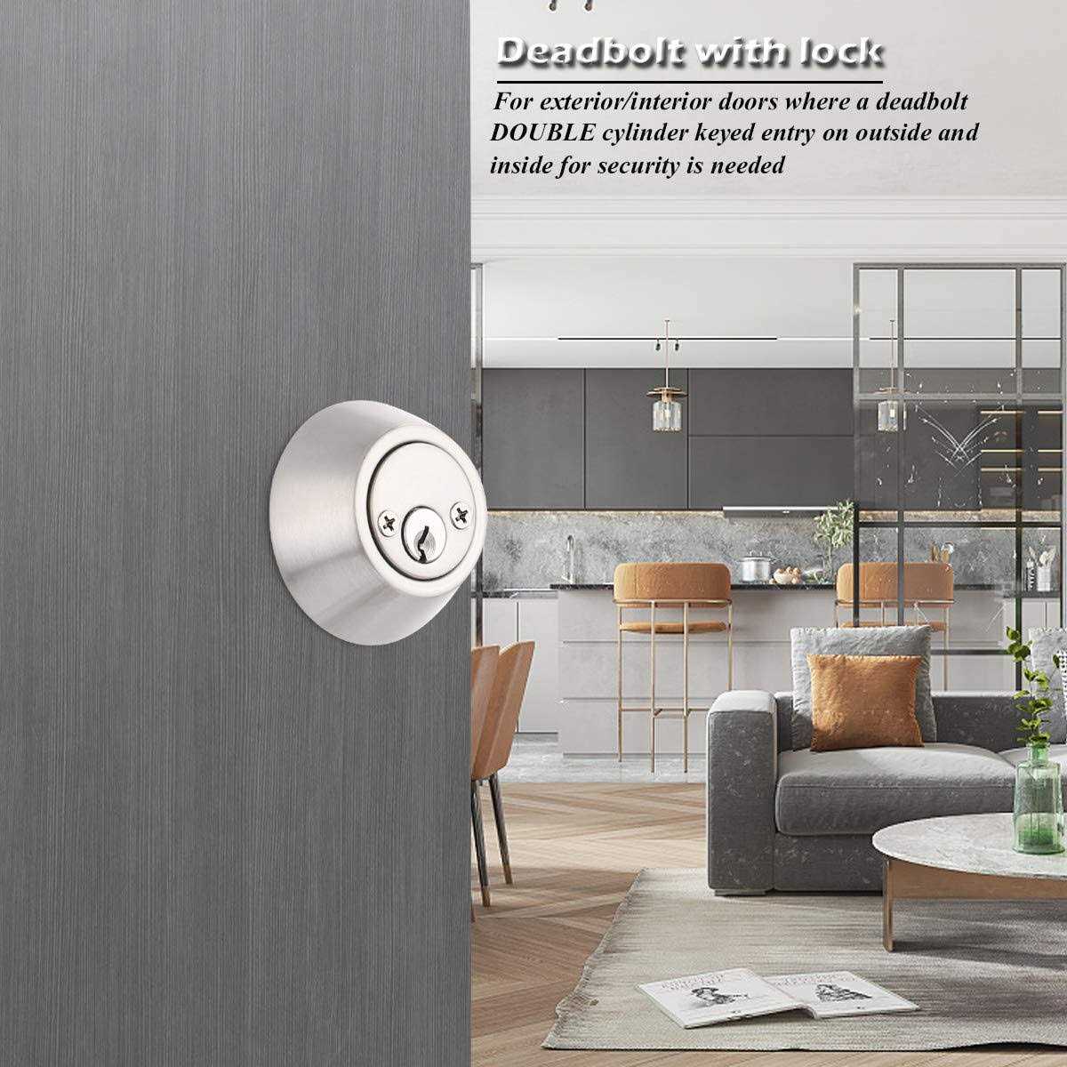 gobrico Keyed Alike Double cylinder Deadbolts Door Same Key - Cheap Fitting