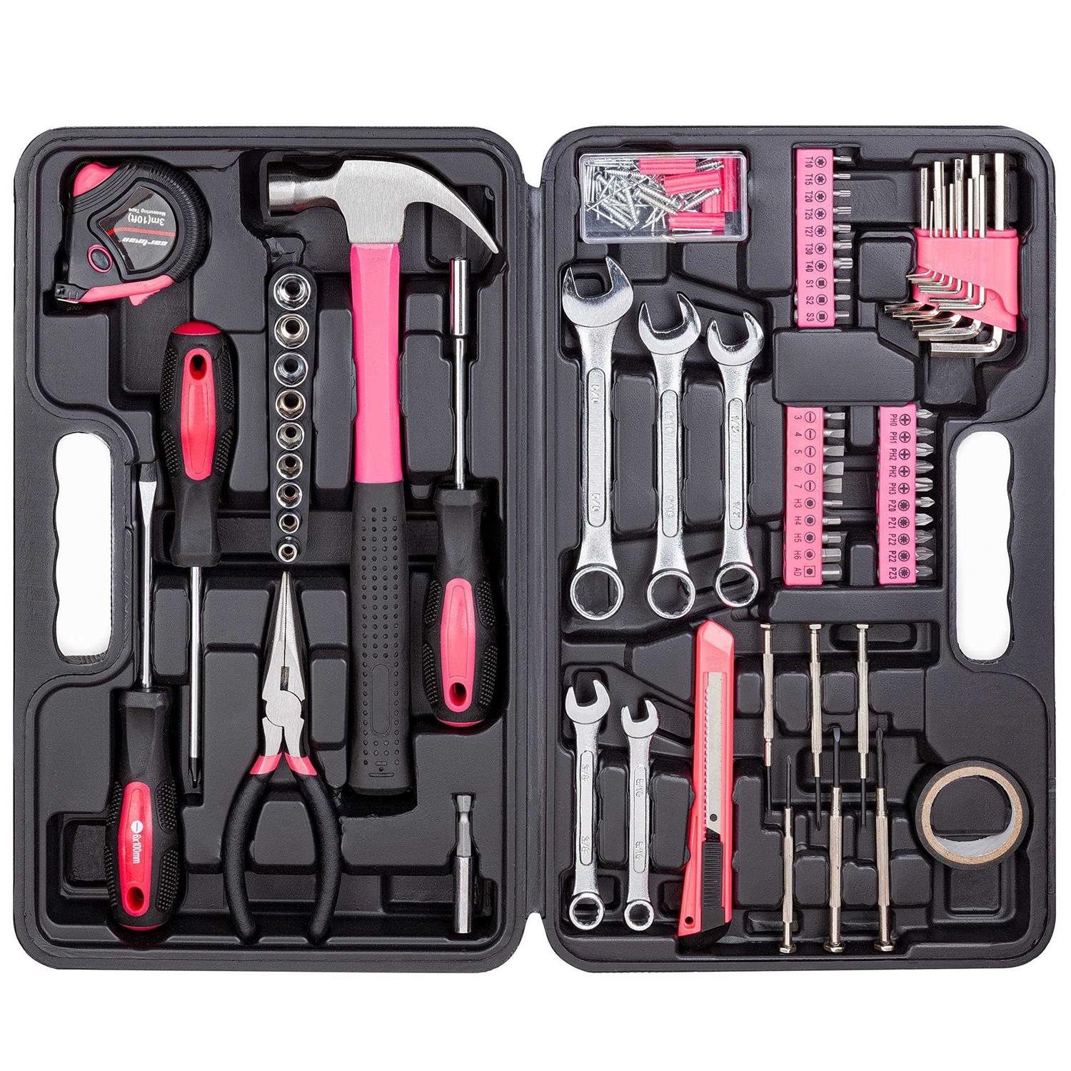 Cartman Tool Set General Household Hand Tool Kit with Plastic Toolbox Storage Case - Cheap Fitting