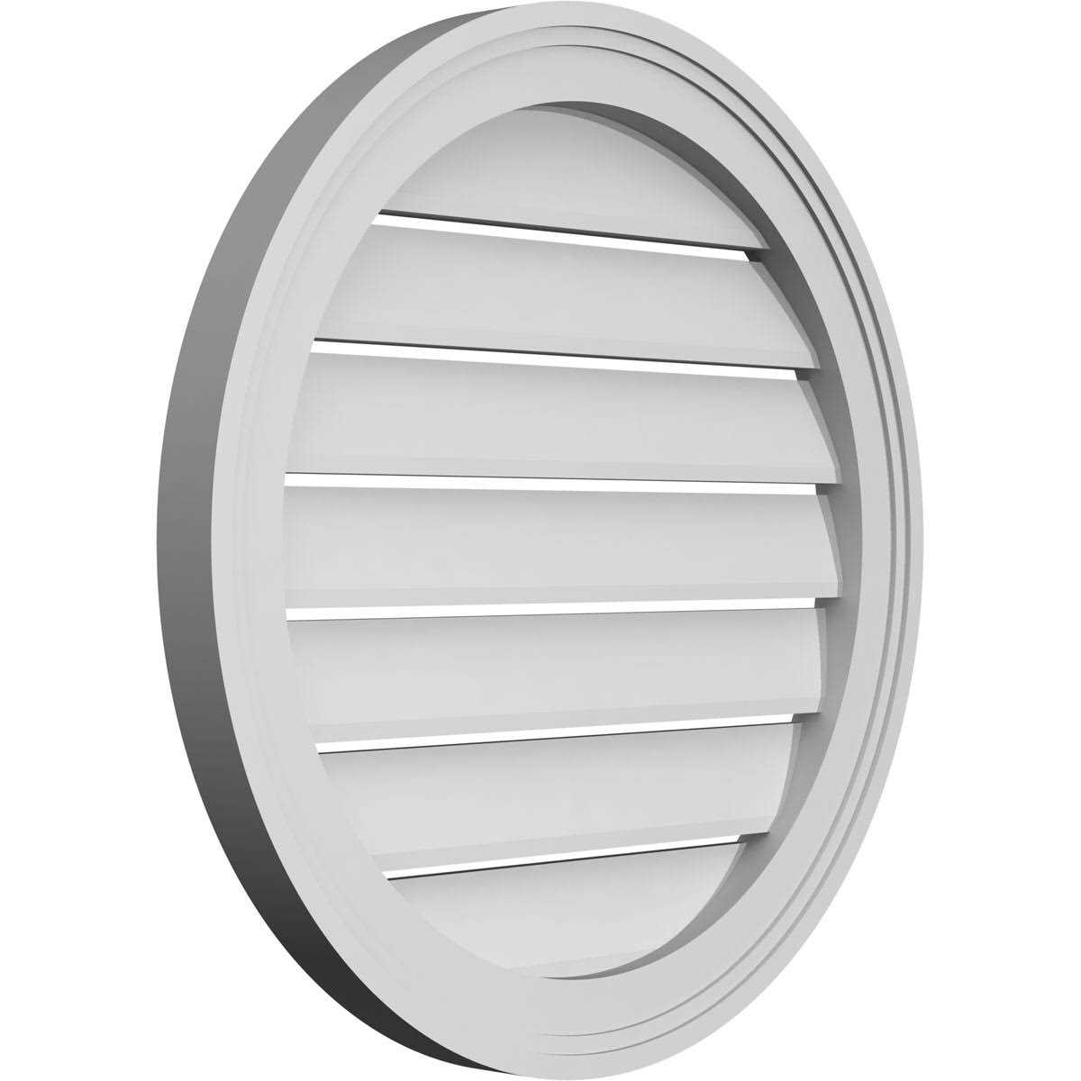 Ekena Millwork Round Surface Mount PVC Gable Vent GVPR - Cheap Fitting