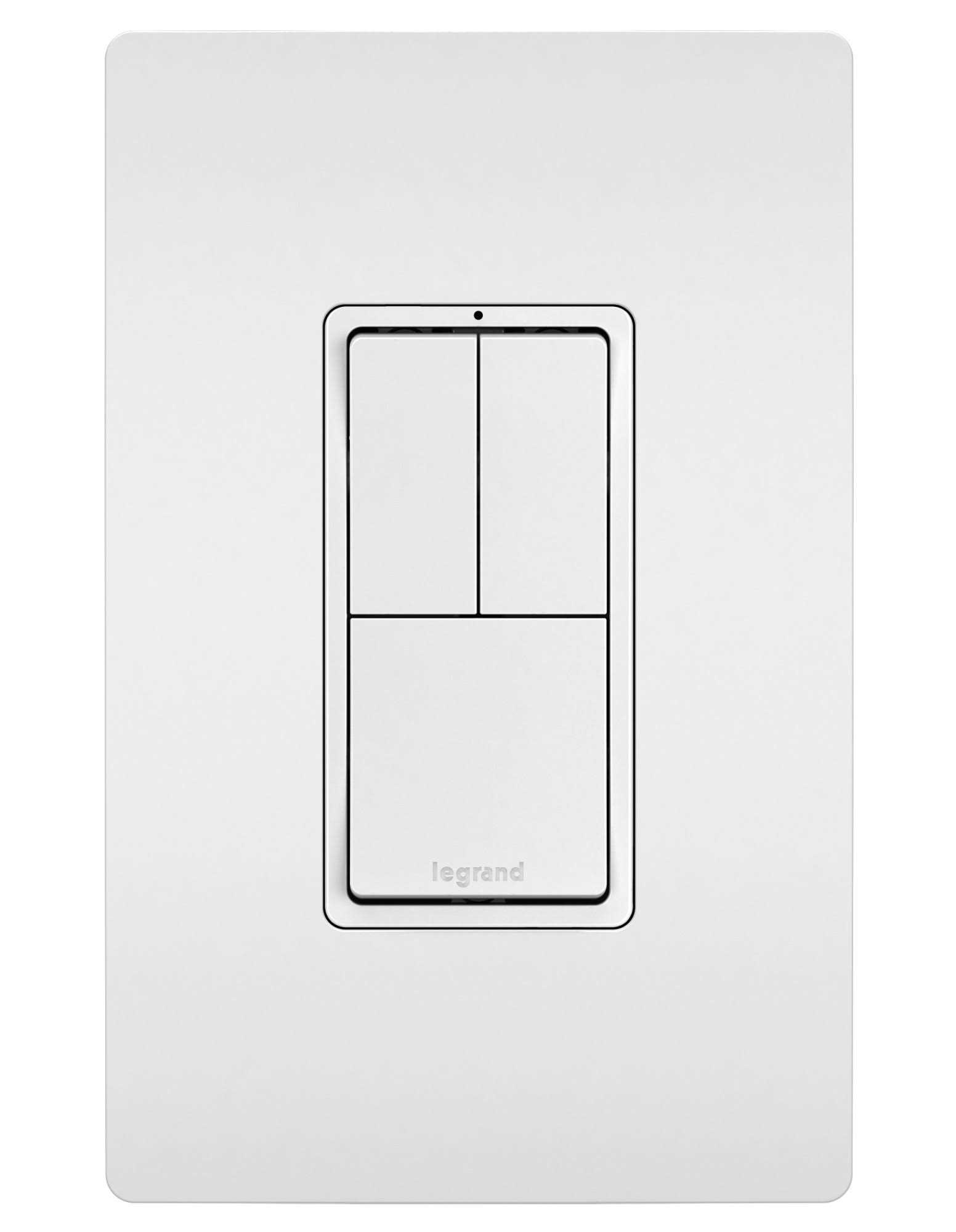 Legrand RCD113W Radiant Two Single-Pole Switches and Single Pole/3-Way Switch-White Finish - Cheap Fitting