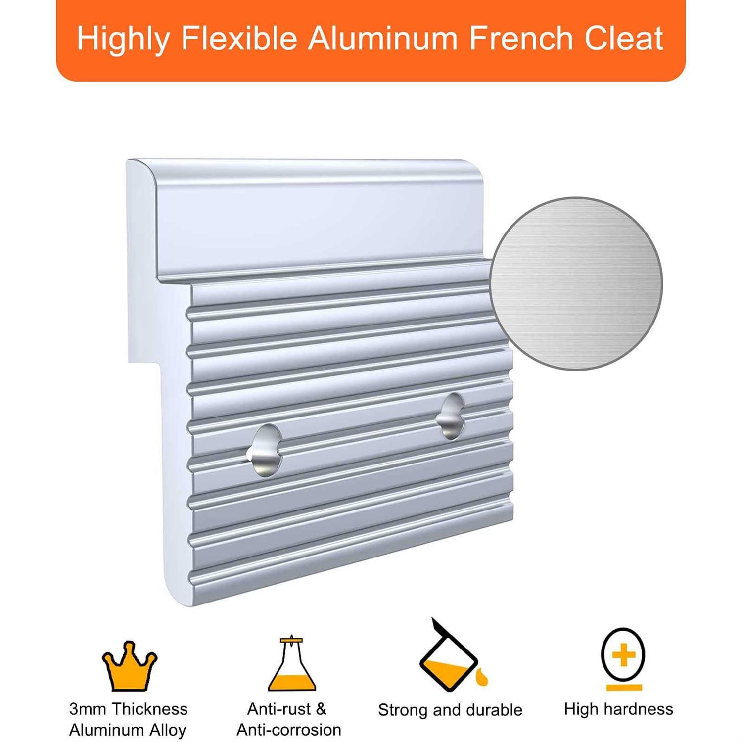 Apragaz 2” French Cleat Picture Hanger Heavy Duty Aluminum Z Clips with Screws - Cheap Fitting