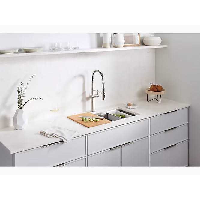 Kohler Task 33 top-/undermount single-bowl workstation Kitchen sink - Cheap Fitting