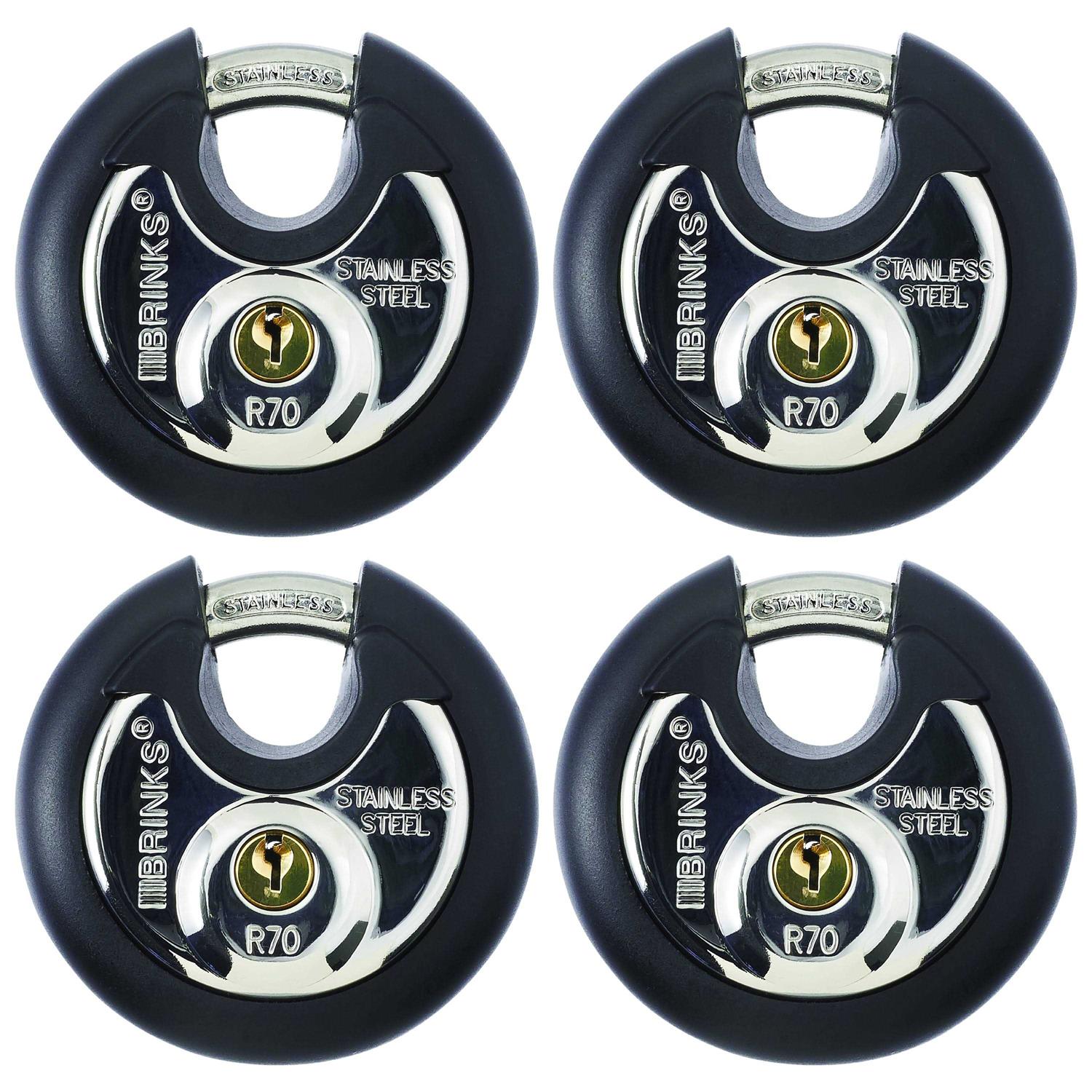 Brinks 70mm Commercial Discus Keyed Padlock - Cheap Fitting