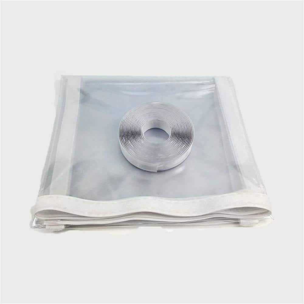 Wellco 35.5 in. x 59 in. Indoor Window Insulation Kit with Zipper for Winter Keep Cold Out - Cheap Fitting