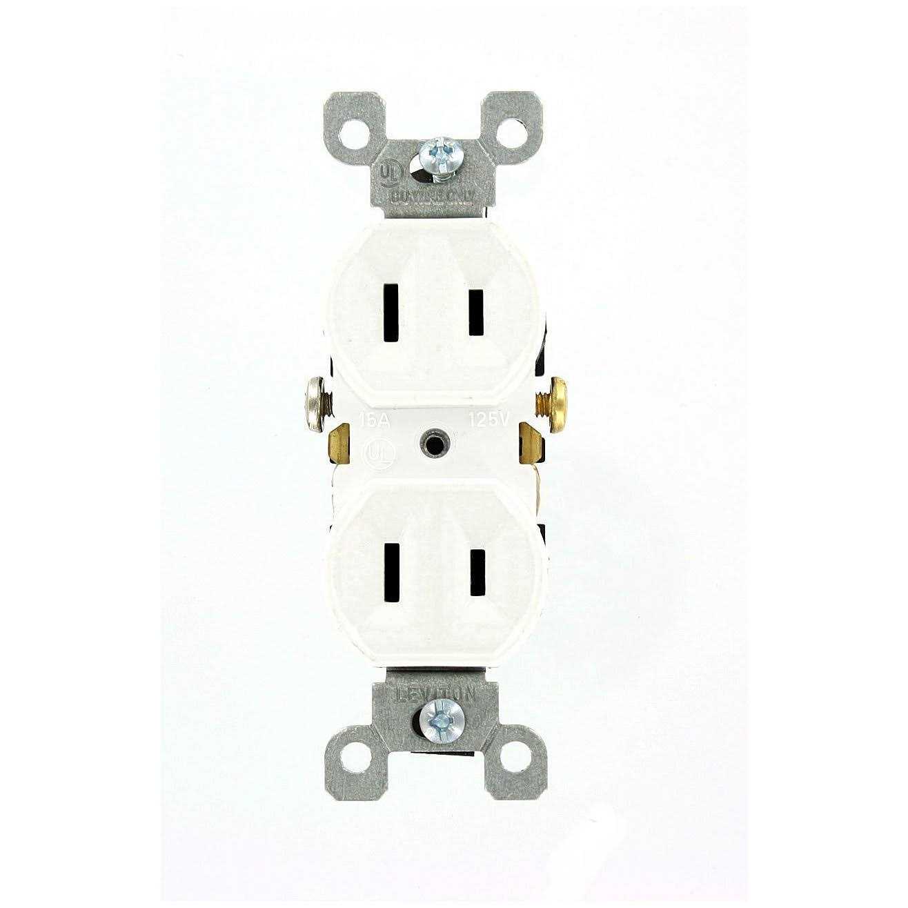 Leviton 223-W Duplex Receptacle - Cheap Fitting
