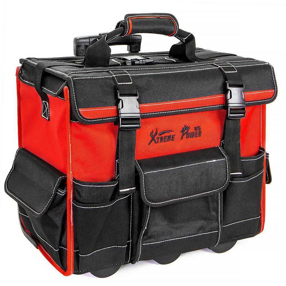 XtremepowerUS 18 Portable Rolling Tool Bag Storage Organizer with Wheels - Cheap Fitting