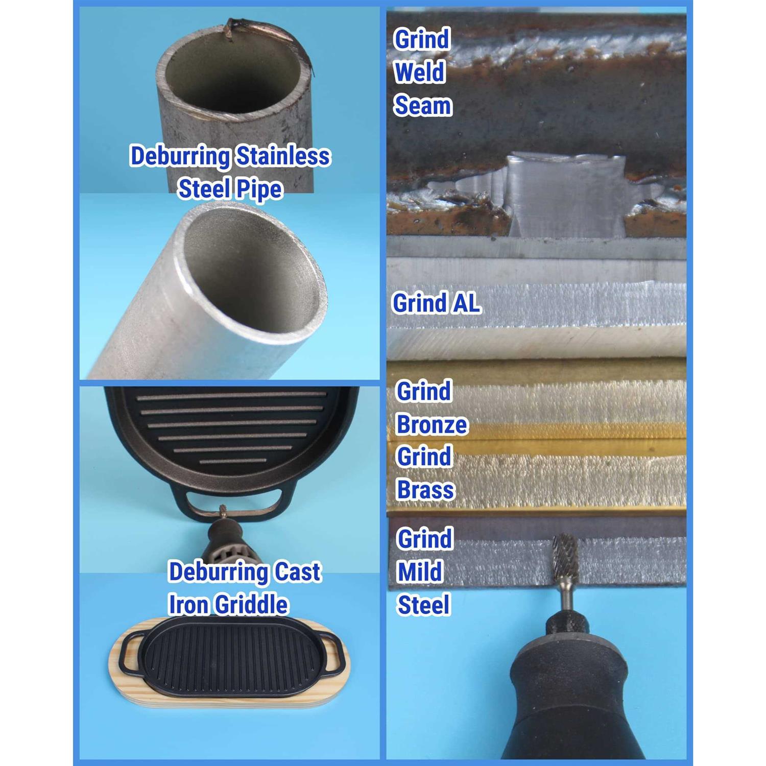 Sworker Carbide Burr Set Compatible with Dremel 1/8 Shank 20pcs Die Grinder Rotary Tool Rasp Bits Accessories Attachments Metal Wood Stone Plastic - Cheap Fitting