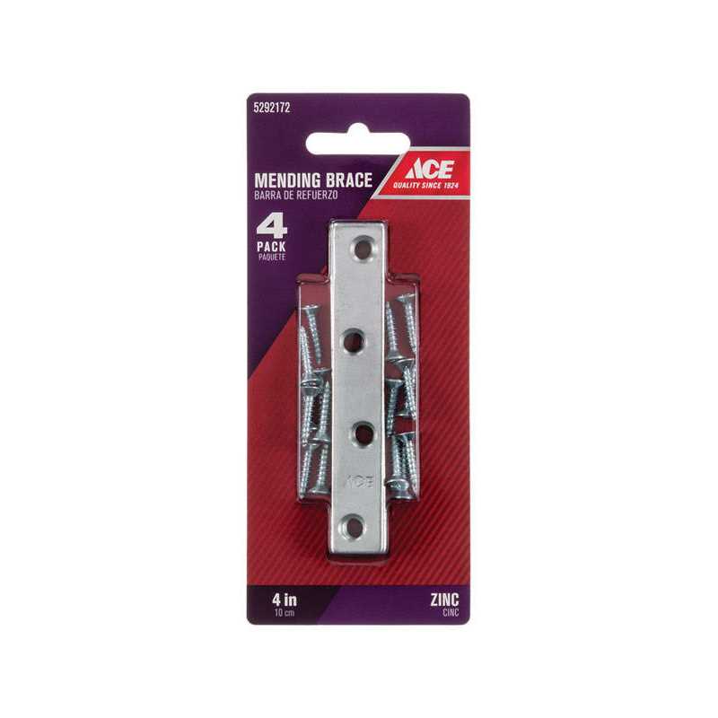 Ace 4 in. H x 0.625 in. W x .72 in. L Zinc Mending Brace - Cheap Fitting