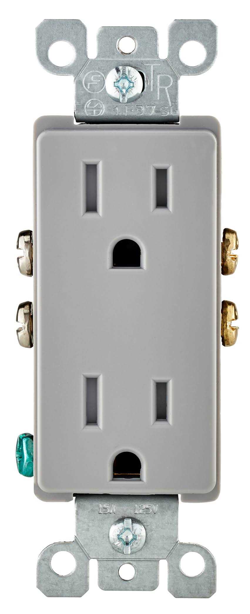 Leviton T5325-GY Duplex Decora Receptacle - Cheap Fitting