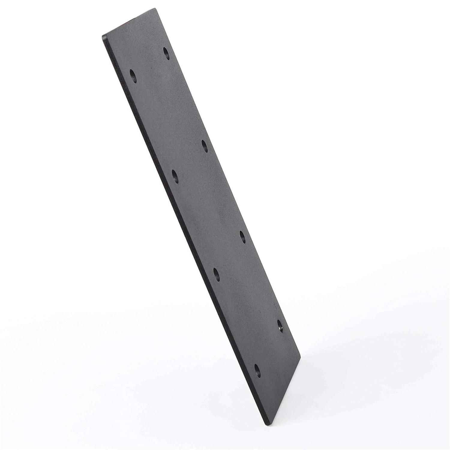 Black Flat-Straight Mending Bracket Plate Thickness 2.9mm 9¼L x 4½W Steel Joint Flat Mending Repair Tie Plate Corner for Wood Timber Connectors - Cheap Fitting