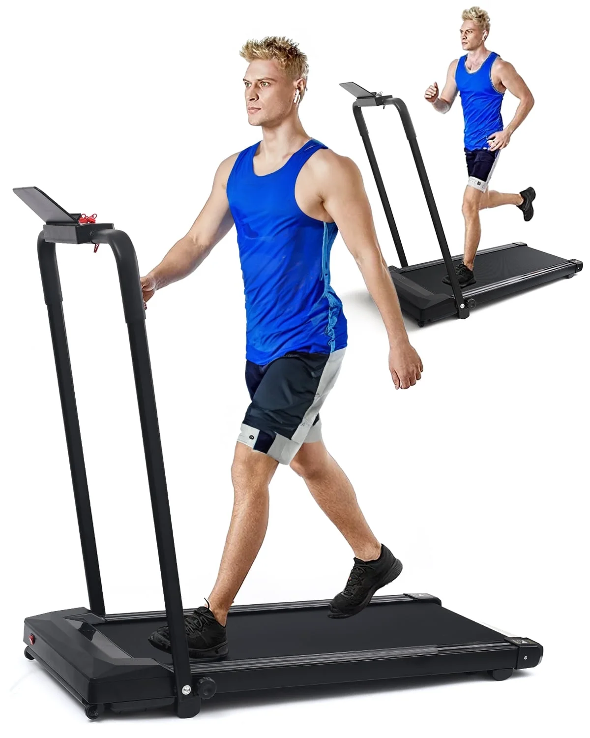 UPGO 2.25HP Walking Pad Under Desk Treadmill with 330 lbs Weight Capacity Walking Jogging Machine with Remote Control and LED for Home/Office - Cheap Fitting