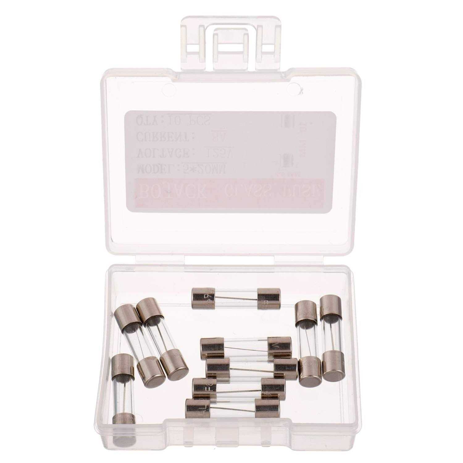 BOJACK 5×20 mm 8A 8 amp 125V 125 Volt 0.2×0.78 Inch F8AL125V Fast-Blow Glass Fuses - Cheap Fitting