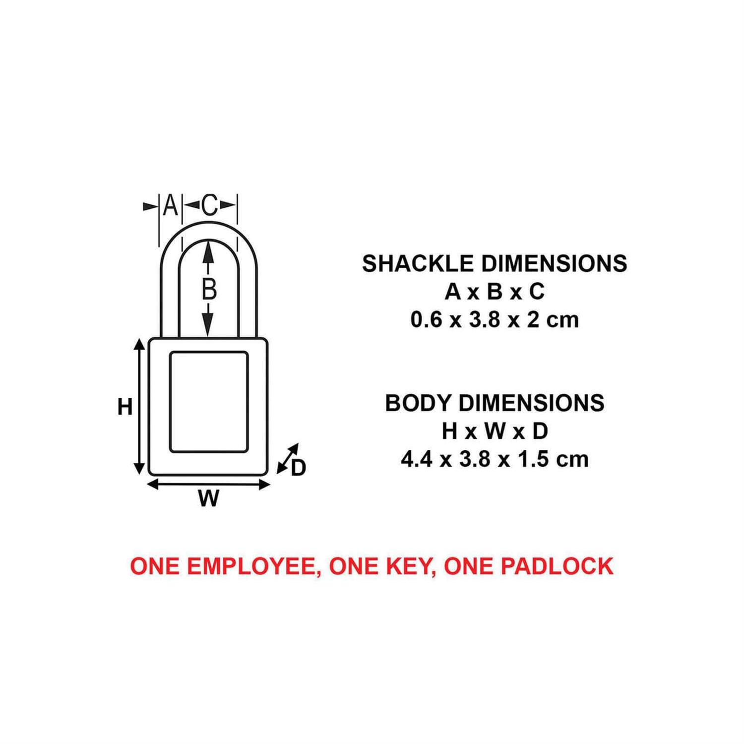 Master Lock Safety Padlock 410RED - Cheap Fitting